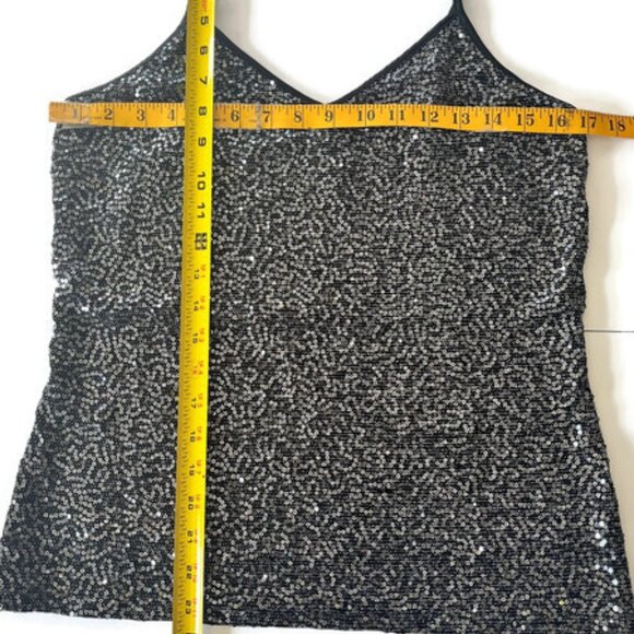 Express Black Sleeveless Sequin Camisole Top - Picture 5 of 6